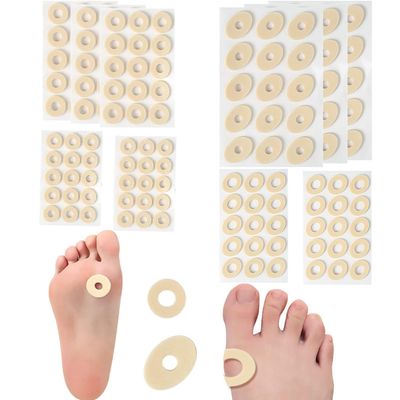 150 Pcs Self-Adhesive Corn Plasters - Latex Foam Cushions for Toe and Heel Protection, Anti-Friction Callus Pads to Reduce Foot Pain and Discomfort