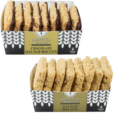 Farmhouse - Oat Flip Biscuits and Dark Chocolate Oat Flip Biscuits - in a Premier Life Store Box