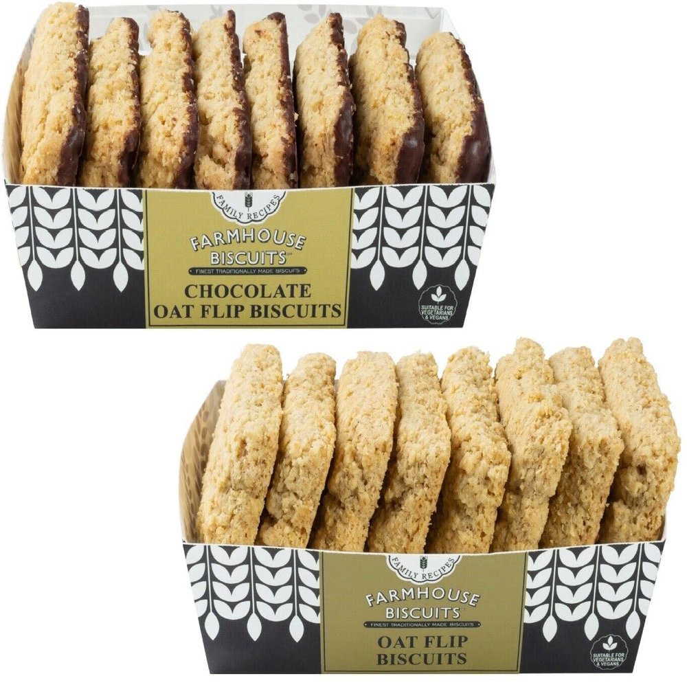 Farmhouse - Oat Flip Biscuits and Dark Chocolate Oat Flip Biscuits - in a Premier Life Store Box