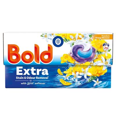 BOLD ALL IN 1 PLATINUM PODS WASHING LIQUID CAPSULES CITRUS 29 WASHES