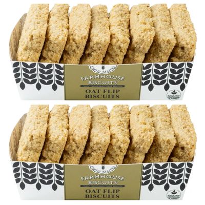 Farmhouse Oat Flip Cookies Butter Biscuits -2 Pack in a Premier Life Store Box