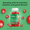 Berocca Multi-Action Multivitamin Gummies - Including Vitamin D, C, A, B-Complex (B1, B2, B3, B6, B7 & B12), E - Supplement for Women, Men and Kids - 60 Gummies - Cherry Flavour view 2