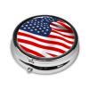 American Flag Patriotic Printed Circular Pill Box, Portable and Compact Pill Organizer, Ideal for Travel view 2