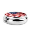 American Flag Patriotic Printed Circular Pill Box, Portable and Compact Pill Organizer, Ideal for Travel view 3