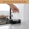 keppy Glass Rinser for Kitchen Sink Bottle Cups Washer for Sink Attachment Bar Glass Rinser ABS Kitchen Sink Accessories with Soft Water Tube view 3