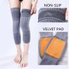 Knee Warmer for Men Women 2PCS Winter Warm Wool Cashmere Leg Warmers Sleeves Thick Fleece Lined Knee Pads Brace Support Guard Protector Long Thermal Wraps Warm Thicken Thermal Knee Brace ( Color : Med view 2