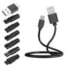 YAODHAOD 7 Plug 5V USB C Shaver Charger Cable,One Blade Charging Cable Compatible with Philips Norelco HQ8505 5000/7000 QP2620 Whale Kemei Babybliss etc view 1