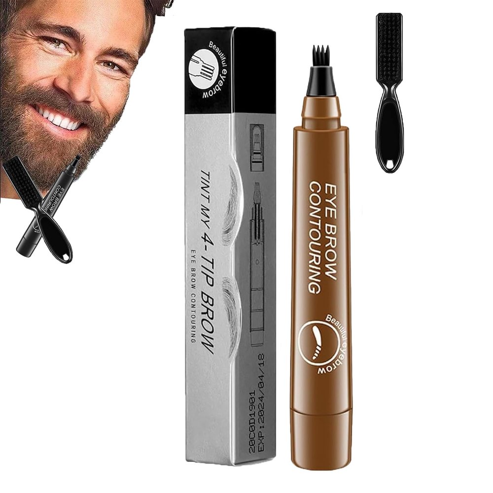 Elmyse Beard and Eyebrow Filler Pen Waterproof Beard and Eyebrow Filler Pen Natural Long Lasting Beard and Eyebrow Filler Pen Kit Long lasting and natural looking