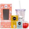 Bubble Tea Cup & Straw with Bubble Tea Kit Gift Set | 1 Serving | Set includes Mango Syrup, Strawberry Popping Boba and Tea Bag | By The TeaShed view 1