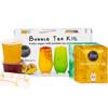 Vegan Milk Bubble Tea Kit Gift Set | 6 Servings | Set includes Mango and Melon powders, Passion Fruit and Raspberry Popping Boba and Paper Straws | By The TeaShed view 1