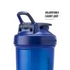 BlenderBottle Shaker Bottle with Pill Organizer and Storage for Protein Powder, Classic V2 ProStak System, 22-Ounce, Blue view 2