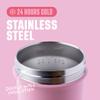 BlenderBottle Strada Sleek Shaker Cup Insulated Stainless Steel Water Bottle with Wire Whisk, 740ml, Flamingo Ombre view 3