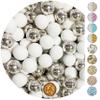 EinsSein Nikah Sekeri Large Crispy Chocolate Beads Mix 0.7 kg White / Silver Glossy Heart Chocolates Sweets drages Dragees Wedding mini Favours Guests Shapes Chocolate Table Hearts Party Baptism view 1