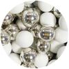EinsSein Nikah Sekeri Large Crispy Chocolate Beads Mix 0.7 kg White / Silver Glossy Heart Chocolates Sweets drages Dragees Wedding mini Favours Guests Shapes Chocolate Table Hearts Party Baptism view 3