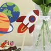 Pokinge 24 Pcs Creative Cupcake Topper, Outer Space Cake Decoration Funny Spaceship Themed Party Supplies Cartoon Astronaut Rocket Planet for Children(24Pcs) view 4