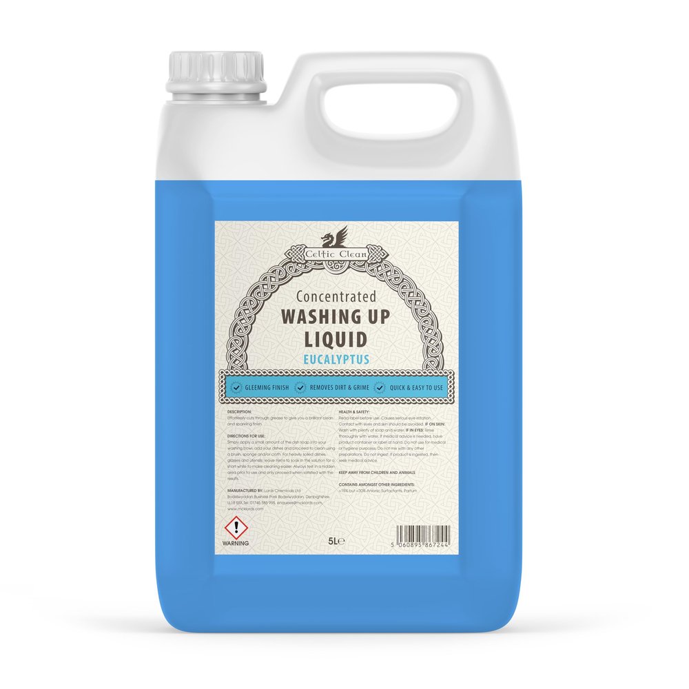 Celtic Clean - Washing Up Liquid - Eucalyptus - 5 Litre