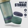 BlenderBottle Shaker Bottle with Pill Organizer and Storage for Protein Powder, Classic V2 ProStak System, 22-Ounce, Tan view 2