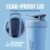 BlenderBottle Strada Sleek Shaker Cup Insulated Stainless Steel Water Bottle with Wire Whisk, 25-Ounce, Dusty Blue view 2