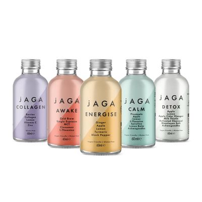 jAGA Health Shots 60ml - Natural Nutrition with Ginger, Turmeric, Collagen, MCT - Immunity Boost, Digestive Support, Skin Enhancement, Mental Clarity, Relaxation (Collagen)