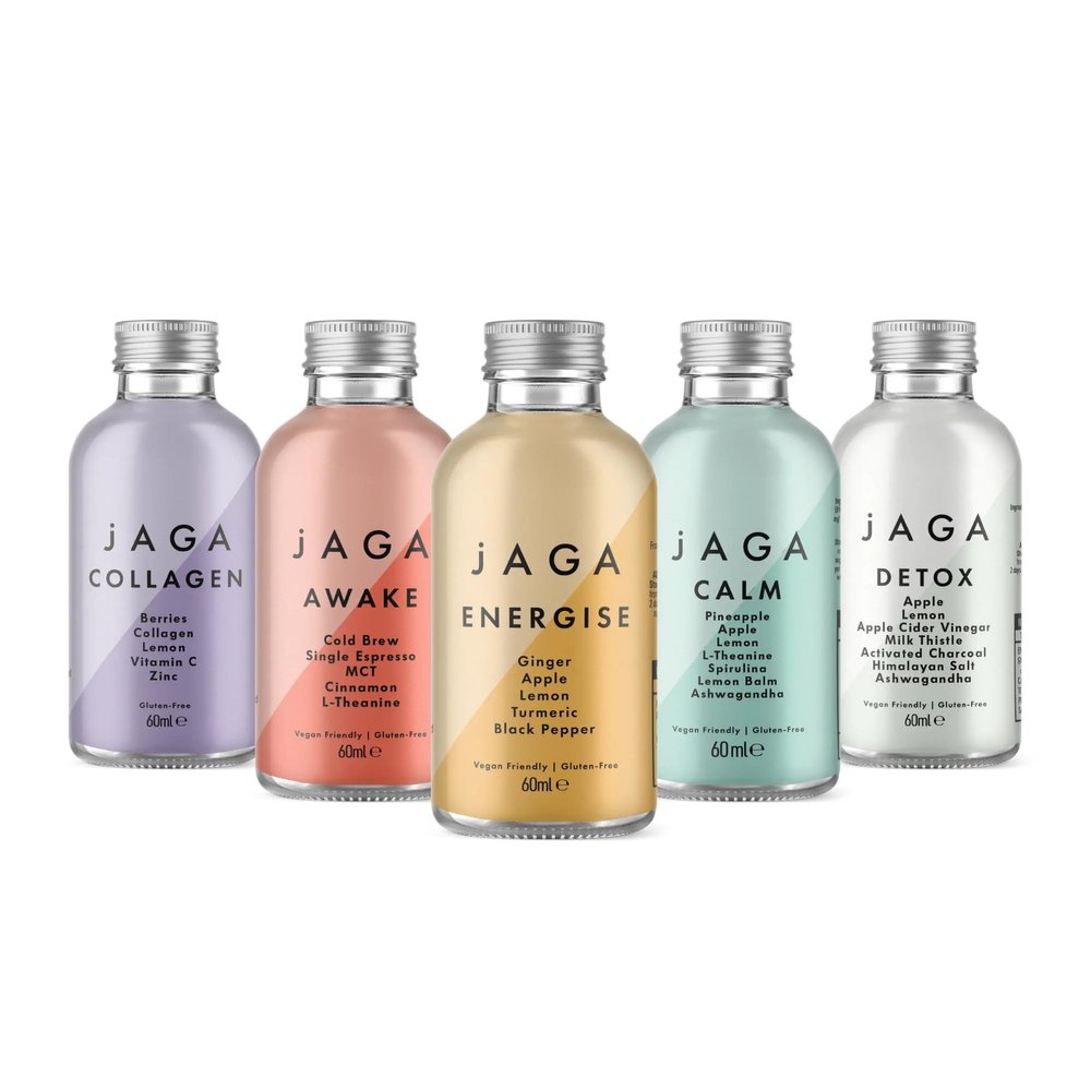 jAGA Health Shots 60ml - Natural Nutrition with Ginger, Turmeric, Collagen, MCT - Immunity Boost, Digestive Support, Skin Enhancement, Mental Clarity, Relaxation (Collagen)