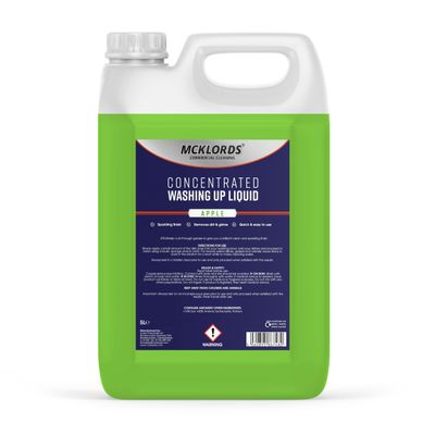 McKLords Commercial - Concentrated Washing Up Liquid - Apple - 5 Litre