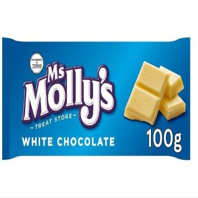 3 x Ms Molly's White Chocolate Bar 100G Delicious Tasty And Twisty Treat Gift Hamper For Birthday,Christmas Sold By Kidzbuzz