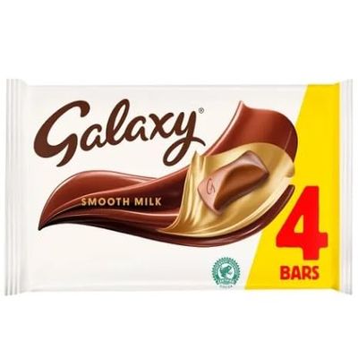 3 x Galaxy Smooth Milk Chocolate Bars Multipack Chocolate 4x42g Delicious Special For Easter Tasty And Twisty Treat Gift Hamper, Christmas,Birthday,Easter Gift Sold By Kidzbuzz