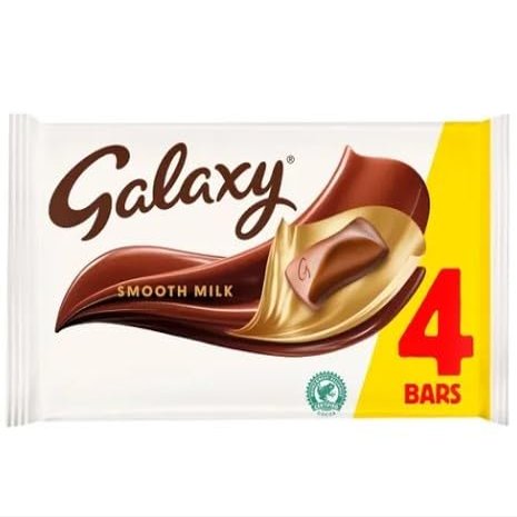 3 x Galaxy Smooth Milk Chocolate Bars Multipack Chocolate 4x42g Delicious Special For Easter Tasty And Twisty Treat Gift Hamper, Christmas,Birthday,Easter Gift Sold By Kidzbuzz
