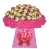 Chocolate Hamper Ferero Rocher Bouquet Christmas Pink Red Personalised Gift Box Sweets Candy Present Cadbry (Small)