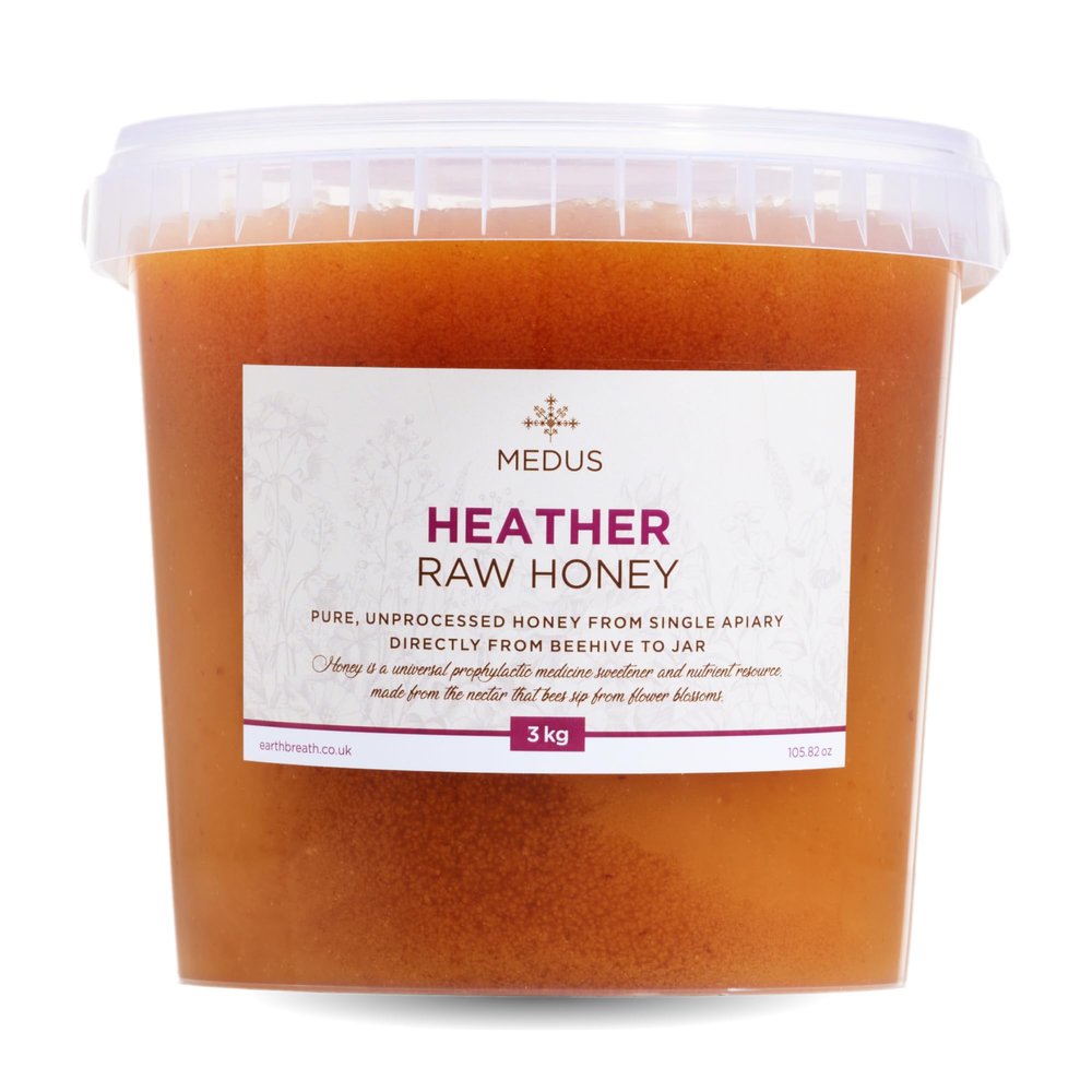 Earthbreath Heather Raw Honey 3kg 100% Raw & Natural  Sustainably Harvested  Rich in Natural Goodness  No Artificial Additives