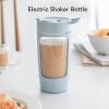 Electric Shaker Bottle 650ml, Electric Powder Mixer Cup, Portable Shaker Cups, Electric Protein Mixer Bottles, USB Charging Portable Blue Mixer Cup for Home Office view 3