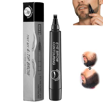 Beard Filling Pen, Beard Pen, Beard Filling Pen Kit, Waterproof Beard and Eyebrow Filling Pen Kit, Beard Filling Pen Kit, Beard Pencil Filler For Men (Black)