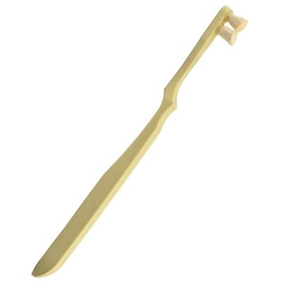 Toothwak Miswak Natural Toothbrush EcoGrip with 2 Replaceable Head for Beginners, Organic and Eco-Friendly with Wooden Bristles, Plastic Handle - (Vanilla Cream, Pack of 1)