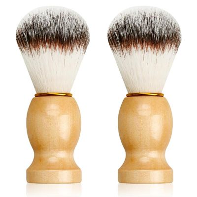 Badger Hair Shaving Brush, GLADFRESIT Handmade Soft Shave Brush with Wooden Handle for Men Home Cleansing Shaving Tool