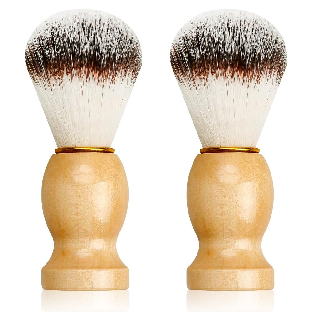 Badger Hair Shaving Brush, GLADFRESIT Handmade Soft Shave Brush with Wooden Handle for Men Home Cleansing Shaving Tool