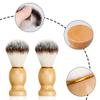 Badger Hair Shaving Brush, GLADFRESIT Handmade Soft Shave Brush with Wooden Handle for Men Home Cleansing Shaving Tool view 2