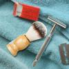 Badger Hair Shaving Brush, GLADFRESIT Handmade Soft Shave Brush with Wooden Handle for Men Home Cleansing Shaving Tool view 4