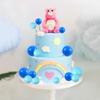 Keaziu 40 Pack Ball Cupcake Toppers Pearl Balls Cake Blue Combination DIY Cake Insert Toppers Foam Ball Cupcake Picks Mini Balloon for Wedding Baby Shower Anniversary Birthday Party Supplies Blue view 3