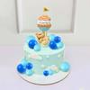 Keaziu 40 Pack Ball Cupcake Toppers Pearl Balls Cake Blue Combination DIY Cake Insert Toppers Foam Ball Cupcake Picks Mini Balloon for Wedding Baby Shower Anniversary Birthday Party Supplies Blue view 4