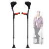 Adult Forearm Crutches, Crutches Mobility Device, Height Adjustable, Aluminum Cane/Black/1 Pair (Black 1 Pair) view 1
