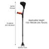 Adult Forearm Crutches, Crutches Mobility Device, Height Adjustable, Aluminum Cane/Black/1 Pair (Black 1 Pair) view 2