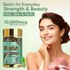 Vitaminnica Biotin 10000 mcg Vegetable Capsules - High Strength Formula - Supports Hair Growth, Glowing Skin, Energy & Vitality - Suitable for Vegans - Pack of 60-2 Months Supply view 2