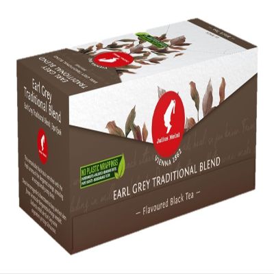 Julius Meinl Tea - 25 Tea Bags, High-Quality Tea Blend for Aromatic Enjoyment, Natural Ingredients for Tea Lovers (Earl Grey Traditional Blend)