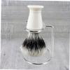 minkissy Stainless Steel Beard Brush Holder Men's Shaving Rack Barber Brush Stand Catches Trimmings Perfect for Home Salon view 2