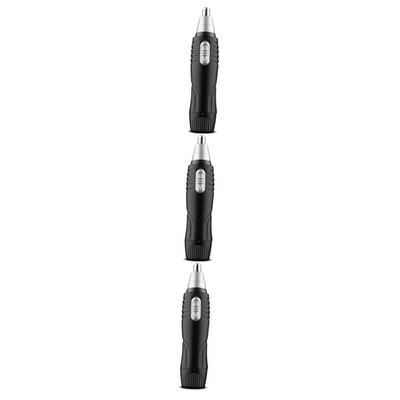 POPETPOP 3pcs Nose Hair Trimmer Ergonomic Design and Cleaning System Fast and Safe Beard Trimmer for Men