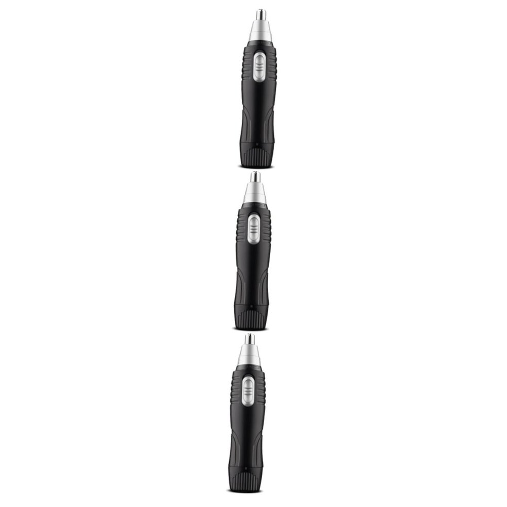POPETPOP 3pcs Nose Hair Trimmer Ergonomic Design and Cleaning System Fast and Safe Beard Trimmer for Men