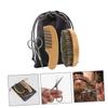 POPETPOP Beard Styling Tool Shaving Kit Brush Comb Scissors Case for Men's Grooming view 4