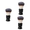 FRCOLOR 3pcs Beard Brush Resin Handle Nylon Bristles for Men Beard Cleaning Styling Tool While Shaving view 1