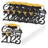jojofuny 18pcs Graduation Cake Picks Decorations Graduation Cap Cake Decor Party Supplies for Congratulation Celebrations view 1