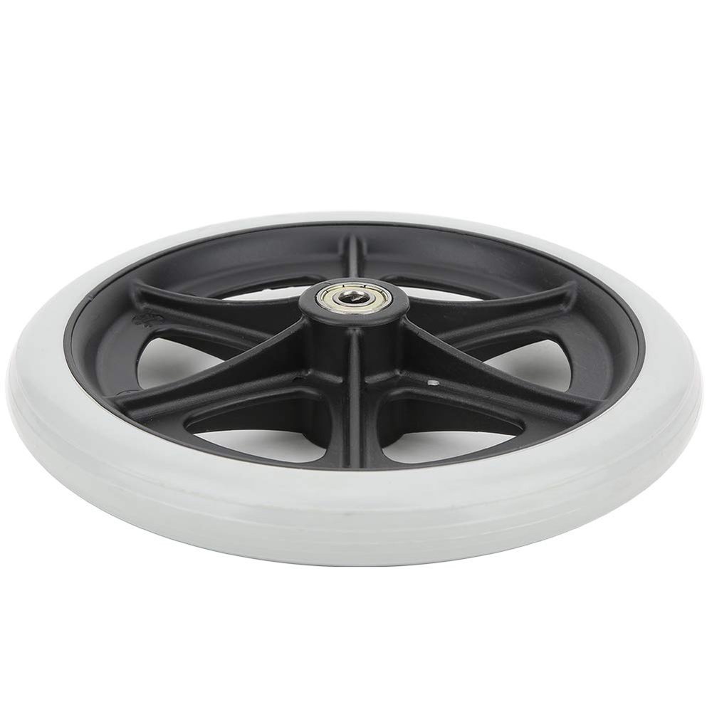AiQima Wheel Replacement Parts,Rubber Wheels for Wheelchairs High Reliability Wheels for Wheelchairs Non-Slip Spare Wheels Disabled Vehicles